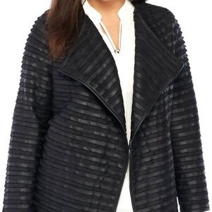 The Limited Faux Leather Jacket 2X Black NEW